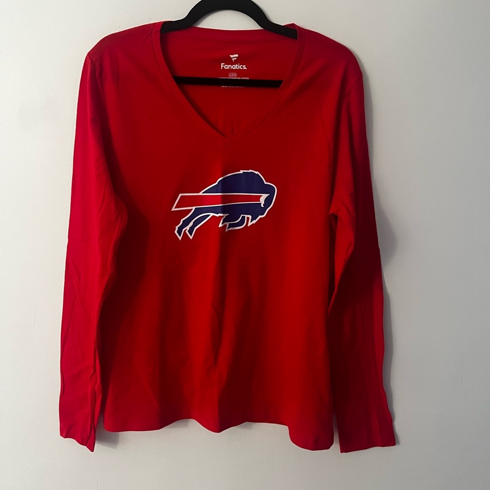 Fanatics Red Long Sleeve Shirt Buffalo Bills